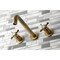 Kingston Brass Roman Tub Faucet, Antique Brass, Wall Mount KS8023BEX - alternate 2